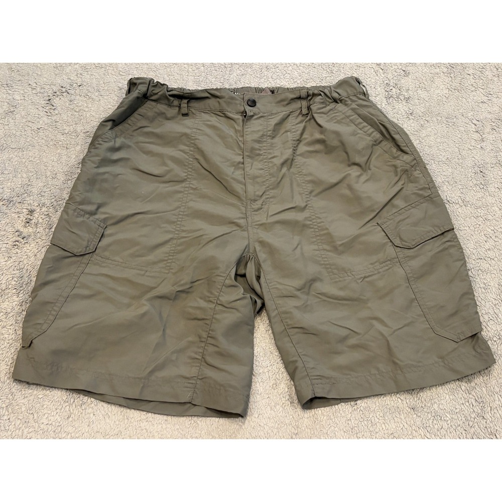 REI Shorts Mens Large Pockets Button Lightweight Outdoors Cargo Hiking Gray